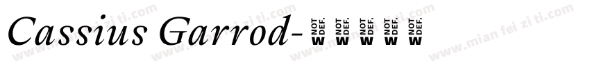 Cassius Garrod字体转换